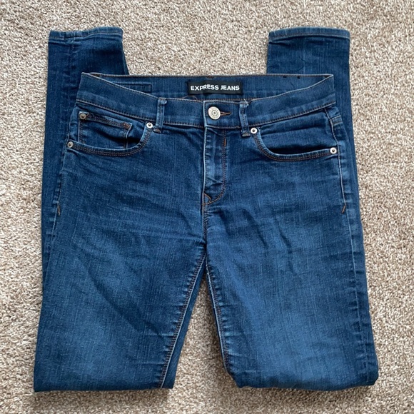 Express Jeans Slim Fit Mid Rise Legging Size 4R - Picture 1 of 11